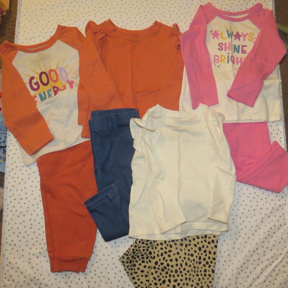 Baby Girl Sets - Orange, Pink, White
